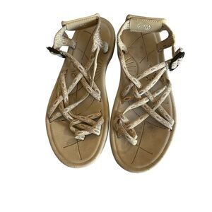 Elegant Beige Strappy Sandals